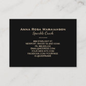 *~*月宇宙星金ゴールド輝きグリッター太陽 名刺 (裏面)