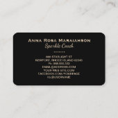 *~*月宇宙星金ゴールド輝きグリッター太陽 名刺 (裏面)