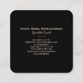 *~*月宇宙星金ゴールド輝く太陽グリッター スクエア名刺 (裏面)