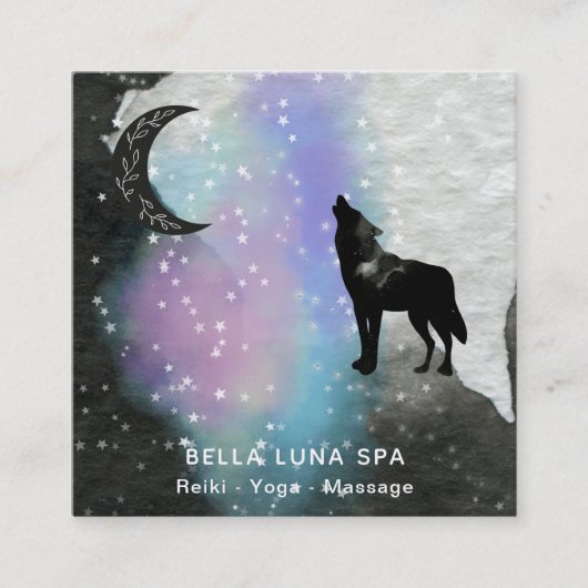 *～*月宇宙 ハウリングウルフレインボーシャーマン  スクエア名刺 (正面)