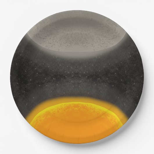 月小惑星サン銀河系誕生日 ペーパープレート (正面)