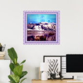 月山の後ろの月 ポスター (ホームオフィス)