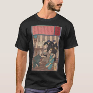 月岡による墓場での妨害をする警察のパトロール Tシャツ