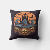 月幽霊のよく出るの下に輝くかかし クッション (裏面)