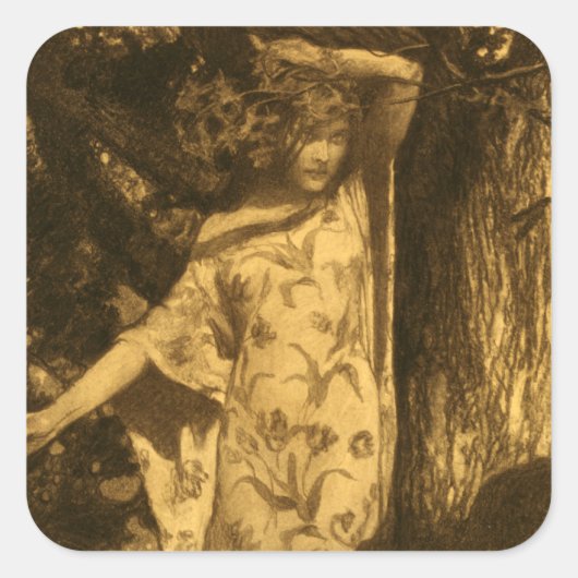 月幽霊のよく出る光の守護者 スクエアシール (正面)