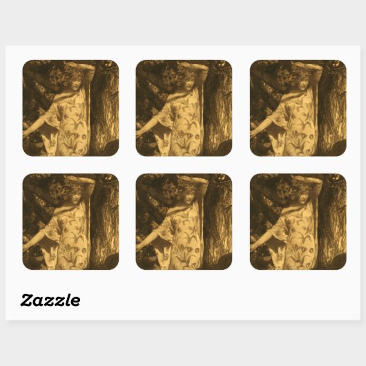 月幽霊のよく出る光の守護者 スクエアシール (シート)