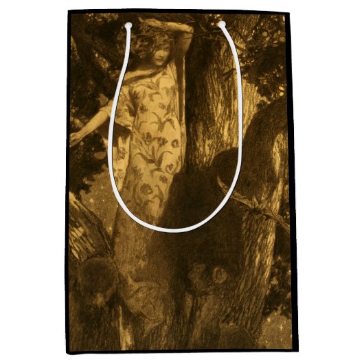 月幽霊のよく出る光の守護者 ミディアムペーパーバッグ (正面)