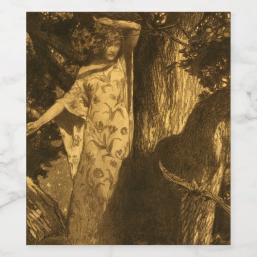 月幽霊のよく出る光の守護者 ワインラベル (シングルラベル)