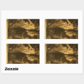 月幽霊のよく出る光の守護者 長方形シール (シート)