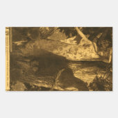 月幽霊のよく出る光の守護者 長方形シール (正面)