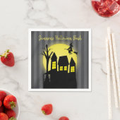 月幽霊のよく出る光の飛んでいる家と魔女 スタンダードカクテルナプキン (インサイチュ)