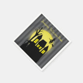 月幽霊のよく出る光の飛んでいる家と魔女 スタンダードカクテルナプキン (角)