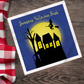 月幽霊のよく出る光の飛んでいる家と魔女 スタンダードカクテルナプキン