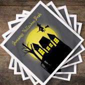 月幽霊のよく出る光の飛んでいる家と魔女 スタンダードカクテルナプキン