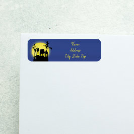 月幽霊のよく出る光の飛んでいる家と魔女 ラベル