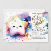 月恋の子守の赤ちゃんシャワー 招待状 (正面)