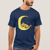 月恋イエロータビー猫Tシャツ Tシャツ (正面)