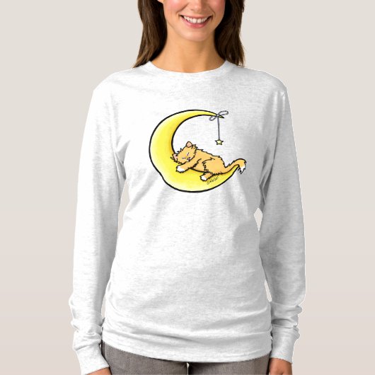 月恋オレンジキャットTシャツ Tシャツ (正面)