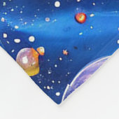月惑星銀河系 フリースブランケット (角)