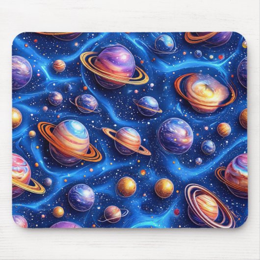 月惑星銀河 マウスパッド (正面)