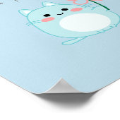 月感動的猫ポスター引用文 ポスター (角)