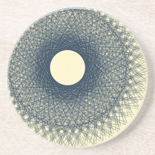 月放射黒光抽象芸術 コースター (正面)