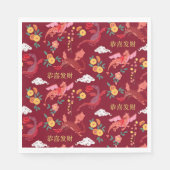 月新辰年赤 スタンダードランチョンナプキン (正面)