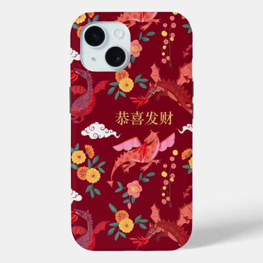 月新辰年赤 Case-Mate iPhoneケース (裏面)