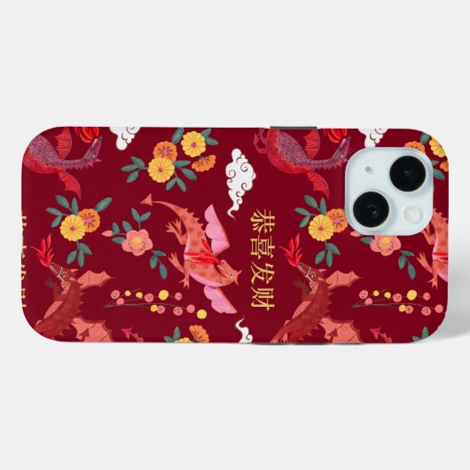 月新辰年赤 Case-Mate iPhoneケース (裏面 (横))