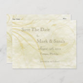 月日を除いてパーチメントの葉っぱが花開く 案内ポストカード (正面/裏面)