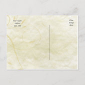 月日を除いてパーチメントの葉っぱが花開く 案内ポストカード (裏面)