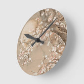 月日本の下の梅の花ぞうしさん ラウンド壁時計 (傾斜)