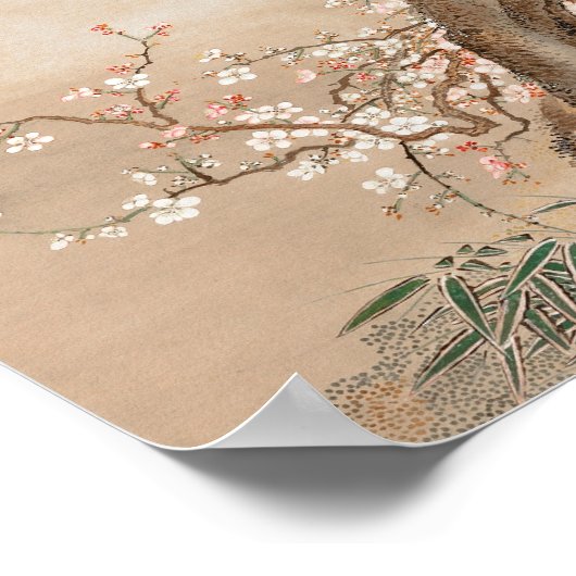 月日本の下の梅の花ぞう宗志山 ポスター (角)