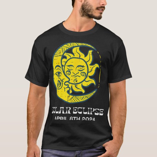 月日食太陽の2024トータリティ4月8日の女性 Tシャツ (正面)