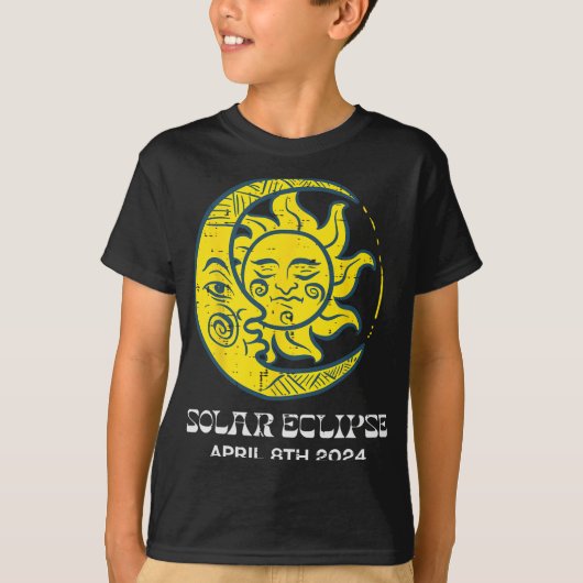 月日食太陽の2024トータリティ4月8日の女性 Tシャツ (正面)