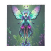 月明お洒落かりの蝶の風景 ノートパッド (正面)