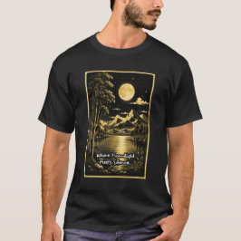 月明かりが沈黙と出会う静かな夜景 Tシャツ