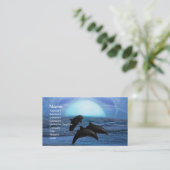 月明かりでイルカ 名刺 (スタンド正面)