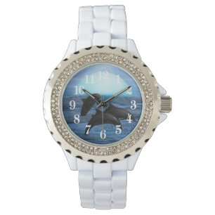 月明かりでイルカ 腕時計