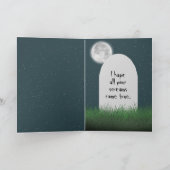 月明かりに浮かぶ幽霊の出るハロウィンマンション カード (内部)