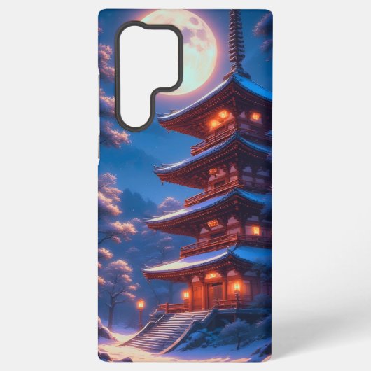 月明かりに浮かぶ神秘の塔 SAMSUNG GALAXYケース (裏面)
