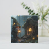 月明かりに浮かぶ魔法の小人コテージ: ファンタジー シーズンカード (スタンド正面)