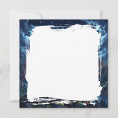 月明かりに照らされた天上の親子のドラゴン Blank カード (裏面)