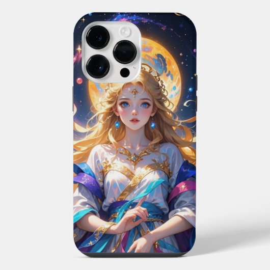 月明かりに輝く天空 iPhoneケース (裏面)