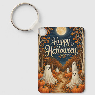 月明かりのかぼちゃの道 ハロウィン ハーベスト キーホルダー