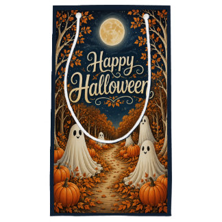 月明かりのかぼちゃの道 ハロウィン ハーヴェスト スモールペーパーバッグ