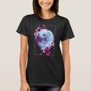 月明かりのさくらんぼブロッサムエステティックVAPORWAVEグリッチ Tシャツ