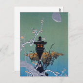 月明かりのちょうちん ポストカードの複製 ポストカード (正面/裏面)