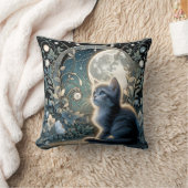 月明かりのアールヌーボー子天の下 クッション (ブランケット)