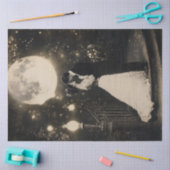 月明かりのエレガント中のデカップル踊り 薄葉紙 (クラフト)